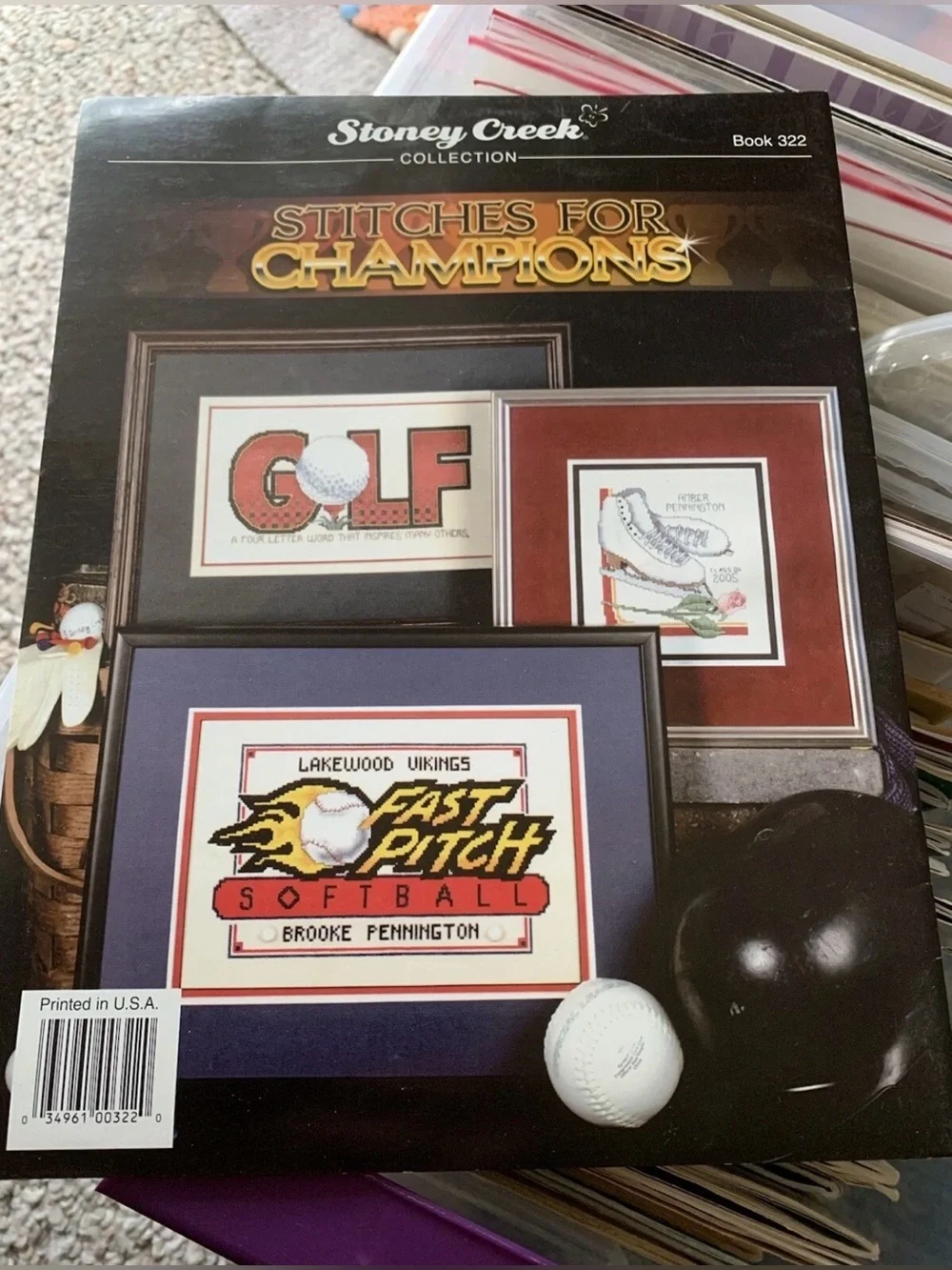 Stoney Creek Stitches for Champions Book 322 Sports Cross Stitch Patterns